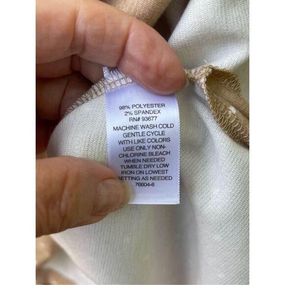 NWT Liz Claiborne size XL polka dot star print long sleeve tie back top. - Picture 3 of 7